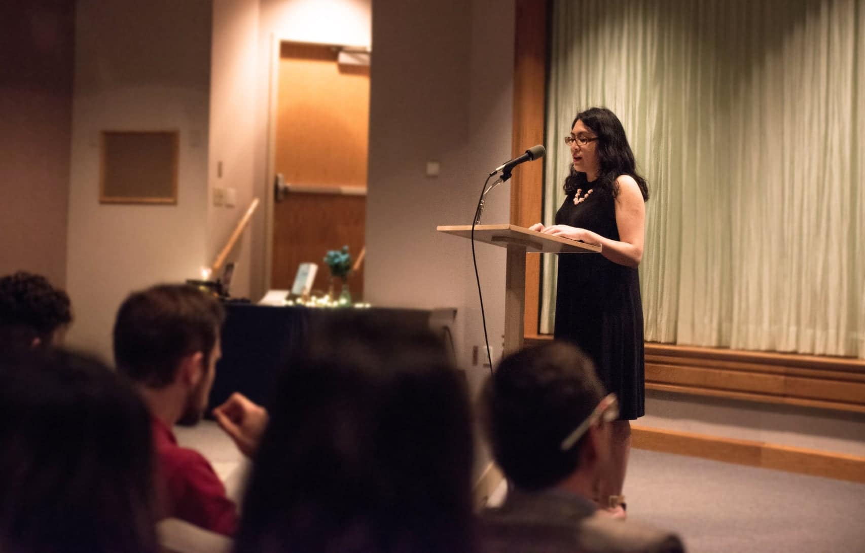 A Professional Writing  student presents her portfolio