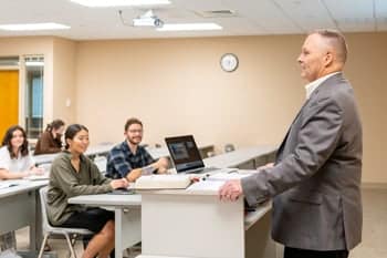 Dr. Richard Anderson teaching Biblical Ethics class