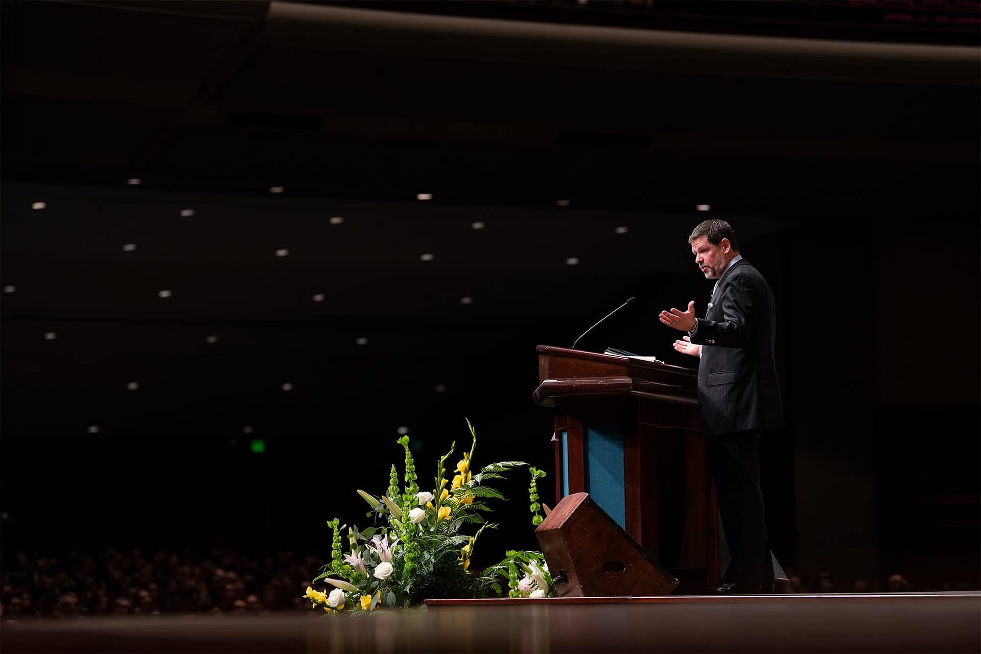 Dave Young speaking at Opening Convocation.