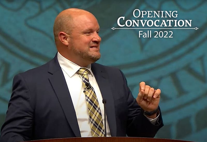 Ray McCormick speaking for Fall 2022 Opening Convocation