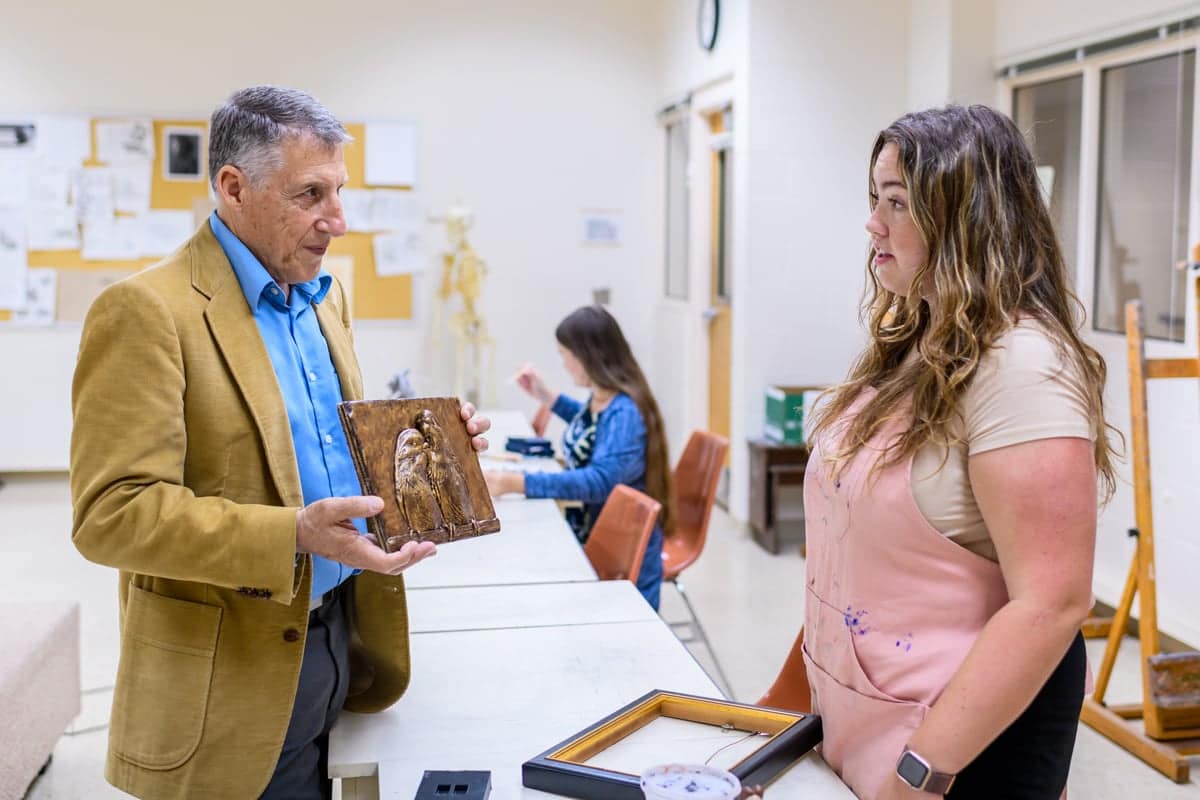 Art Instructor and Student