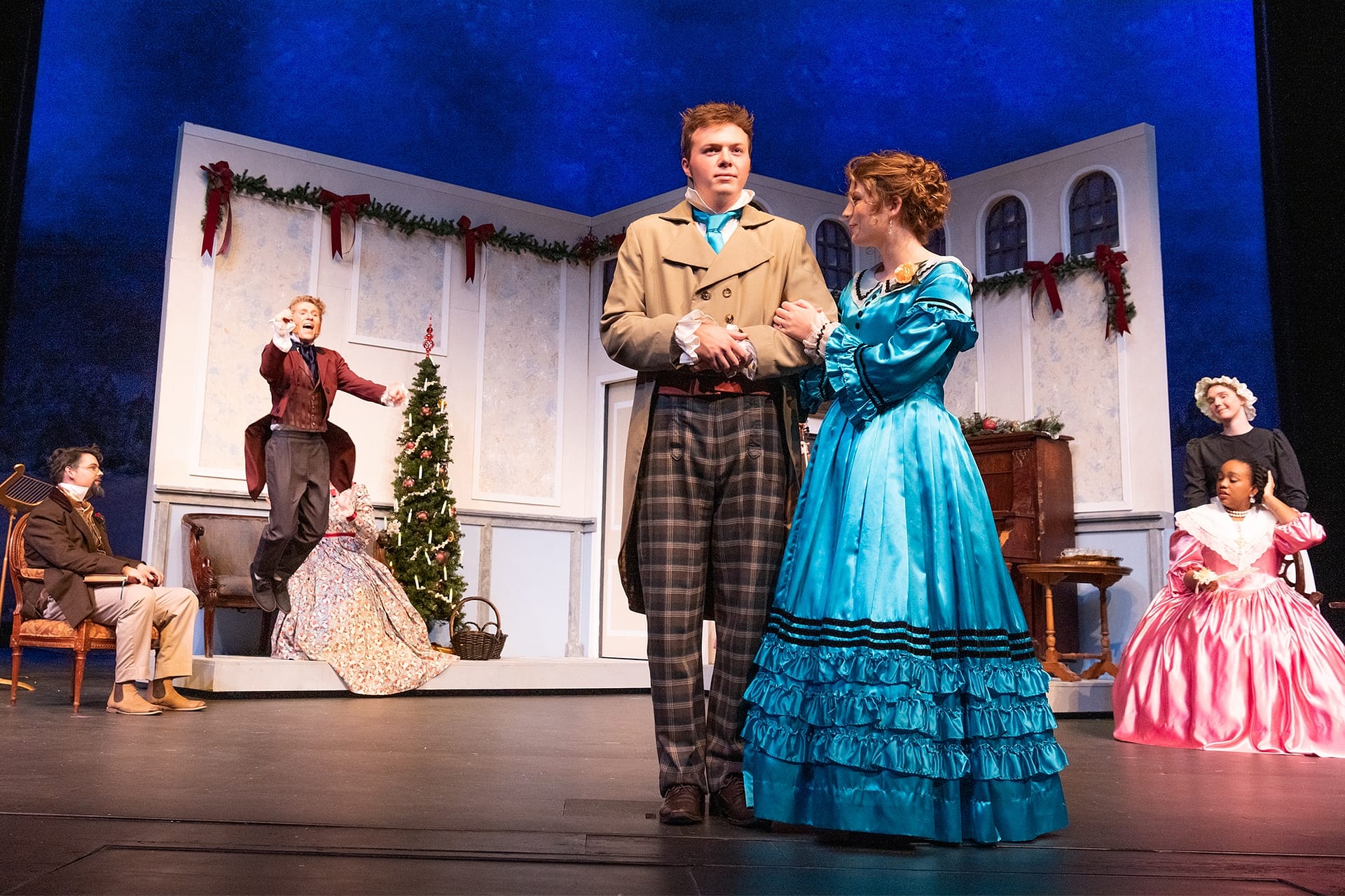 Actors in the Christmas Carol play presented by PCC.