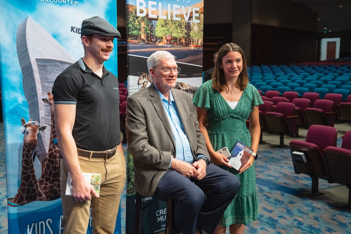 PCC Students pose with Ken Ham at the Answers in Genesis event.