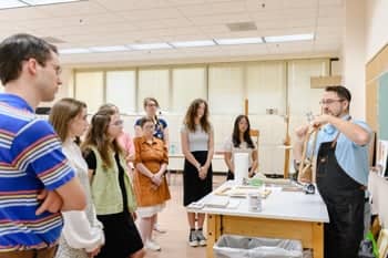 Faculty Nate Drushinin teaching