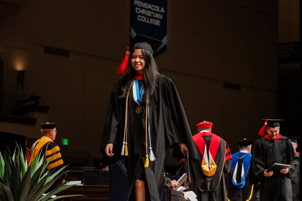Graduate walks at the Arts and Science PCC Commencement 2025