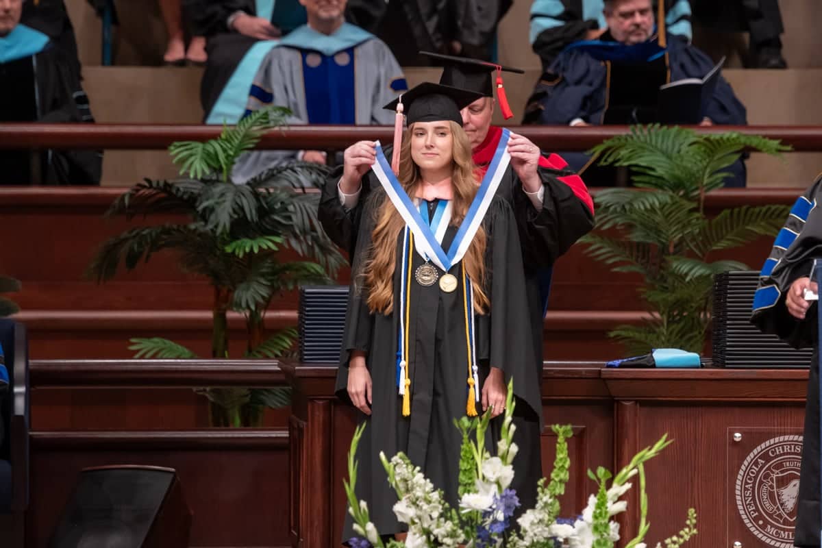 Graduate gets awarded at the PCC Commencement 2025