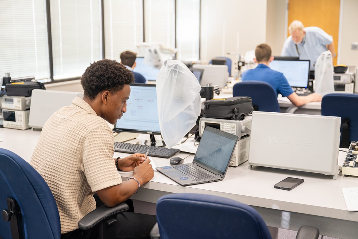 PCC student working on IEEE project