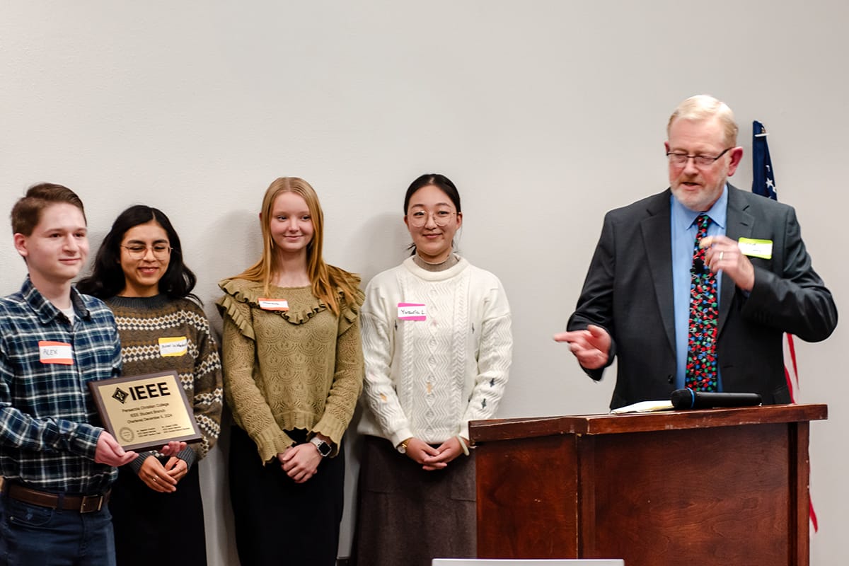 PCC students with IEEE plaque