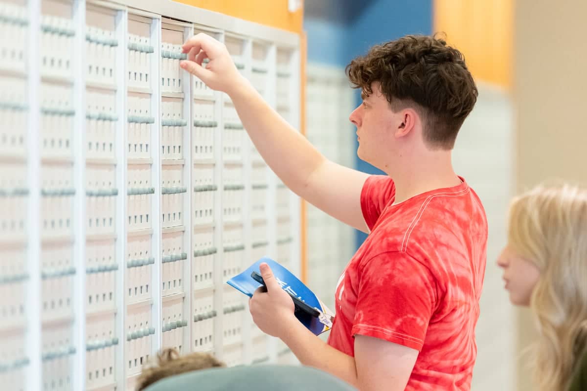 New PCC student tries to open his mailbox for the first time