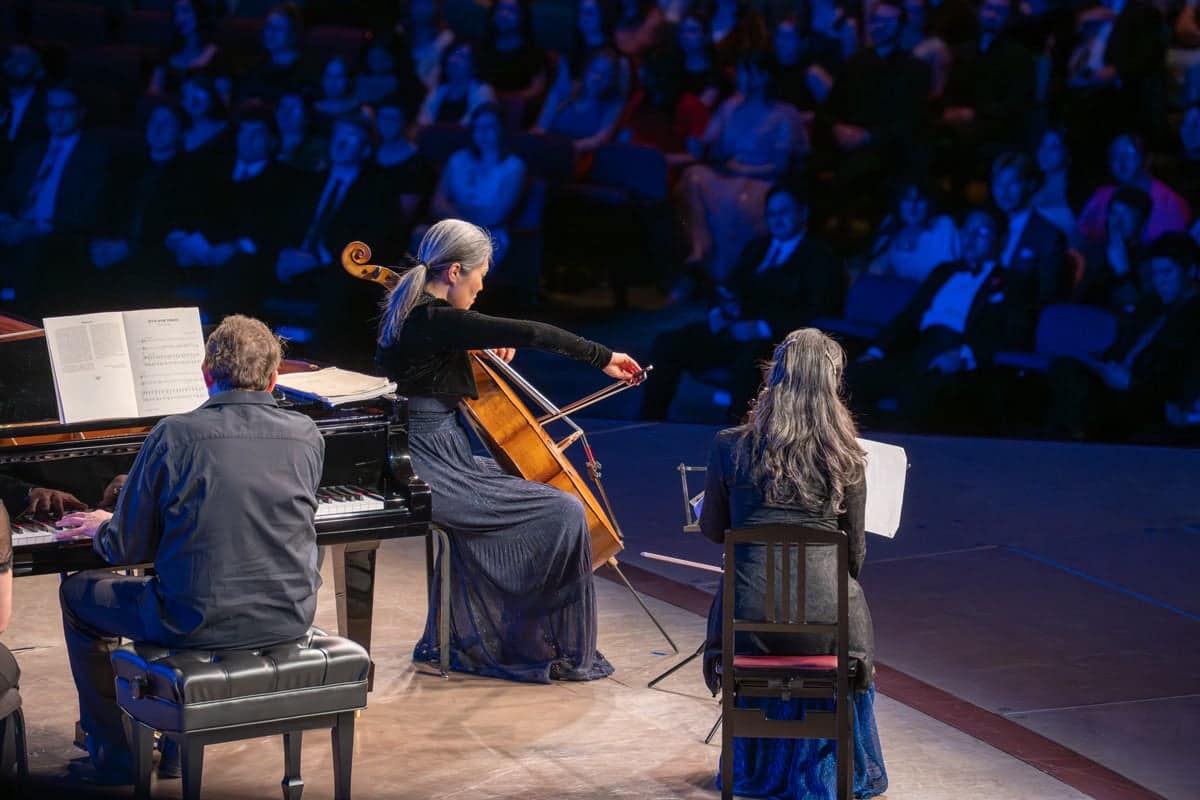 Fine Arts Trio Con Brio plays in their concert at Pensacola Christian College