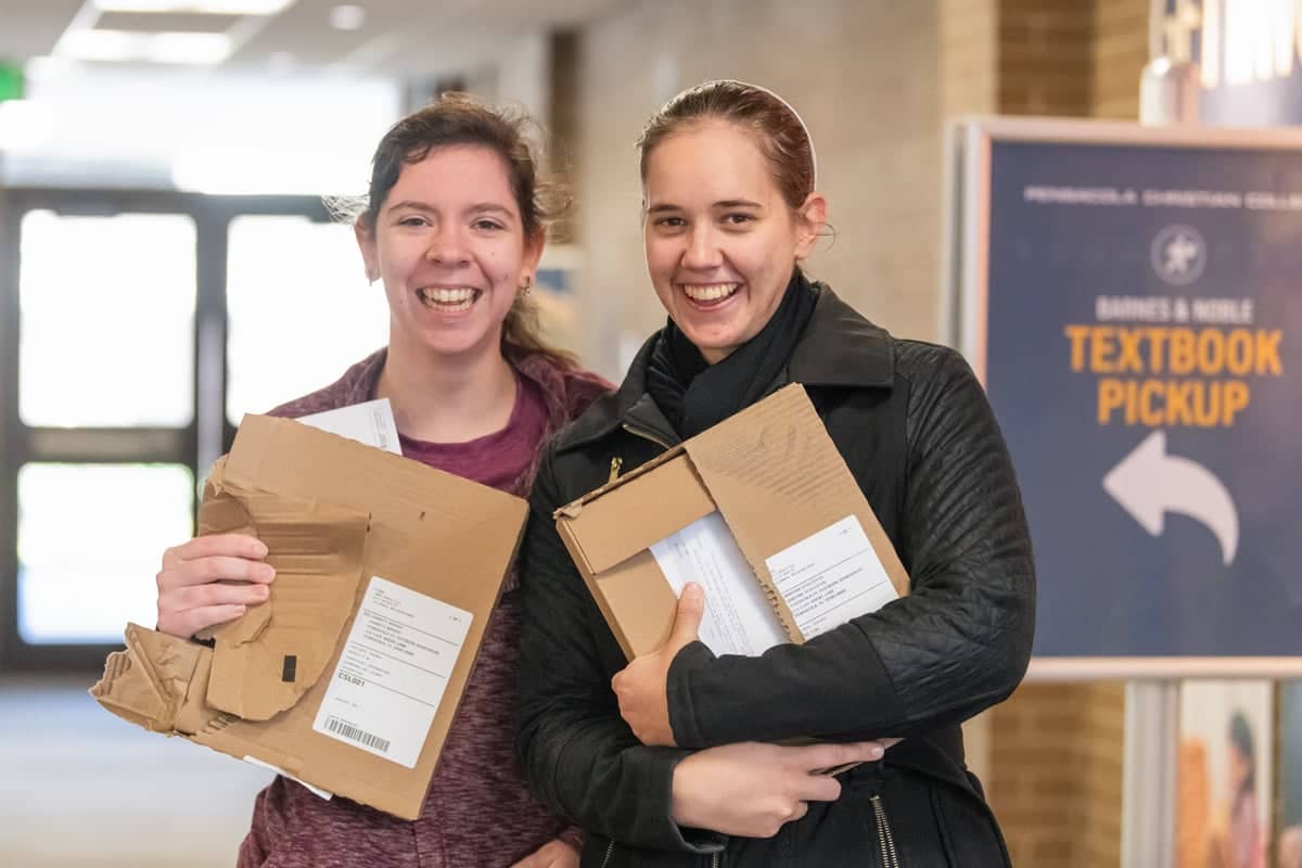 PCC students received their textbooks at the textbook pckup