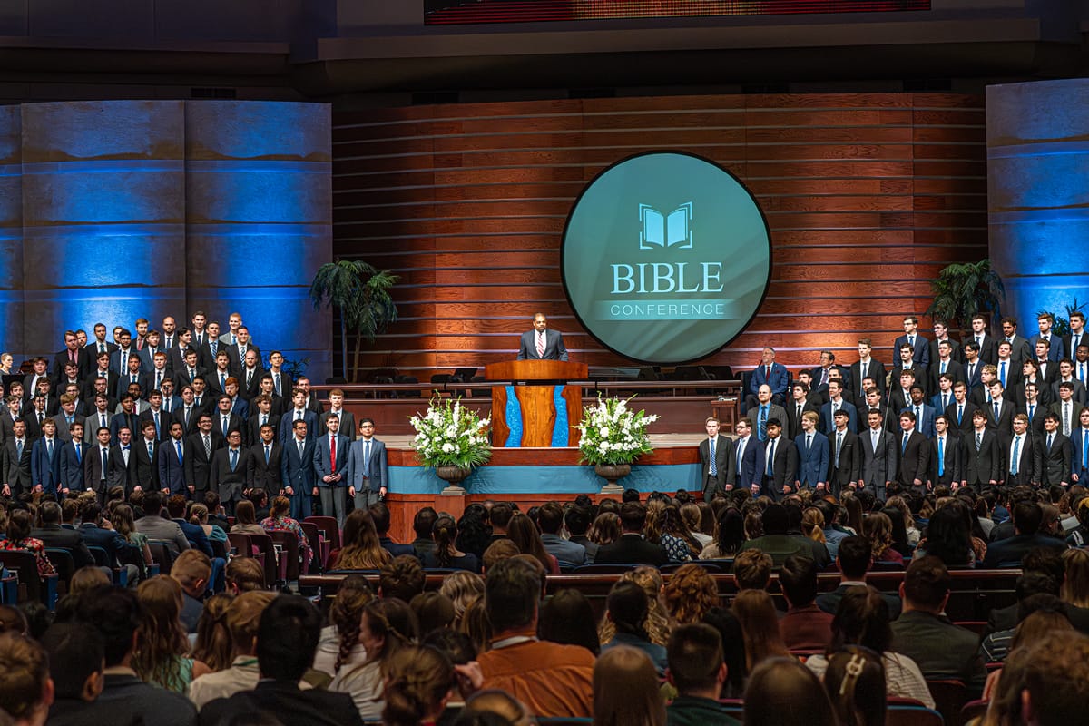 Pastoral students singing during a service