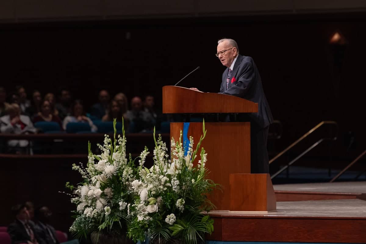 Dr. Raymond Barber preaches during Legacy Bible Conference