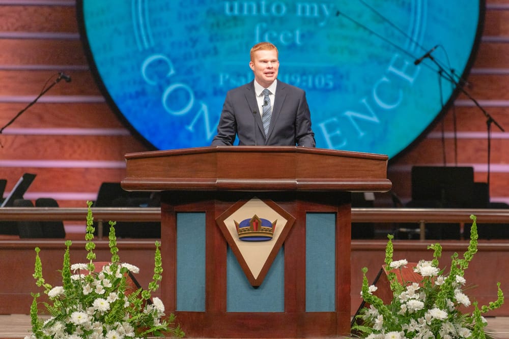 Pastor Tyler Gillit preaches at Bible Conference
