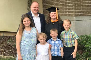 Alumni Abbie Herman graduation and family