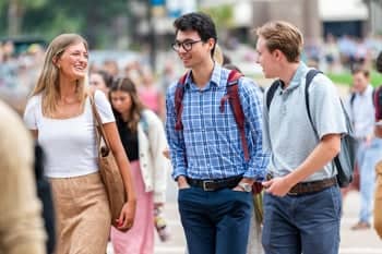 PCC students walk to their class after Chapel