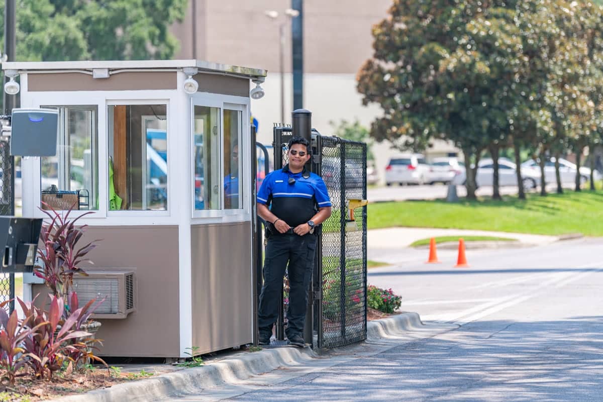 Campus Security Worker at Rawson Lane Entrance