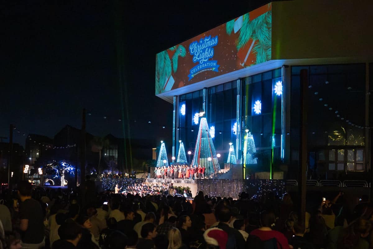 PCC's annual Christmas Lights show featured christmas songs and music and impressive light displays