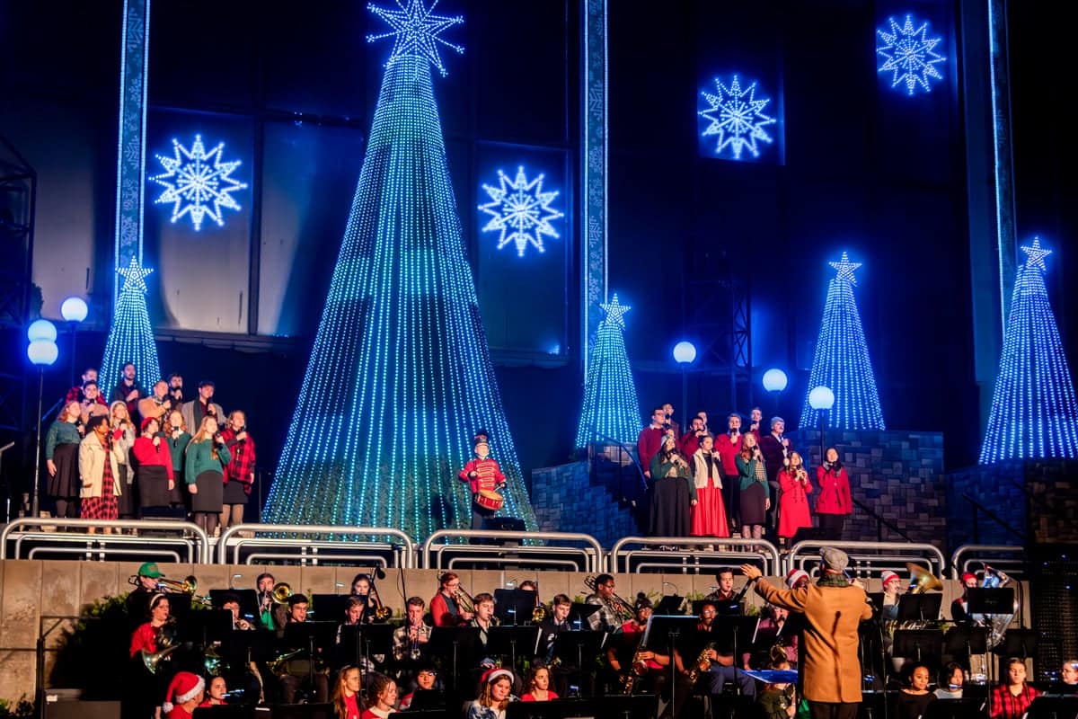 PCC's annual Christmas Lights show featured christmas songs and music and impressive light displays