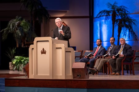 Dr. Dale Adkins preaching in Chapel