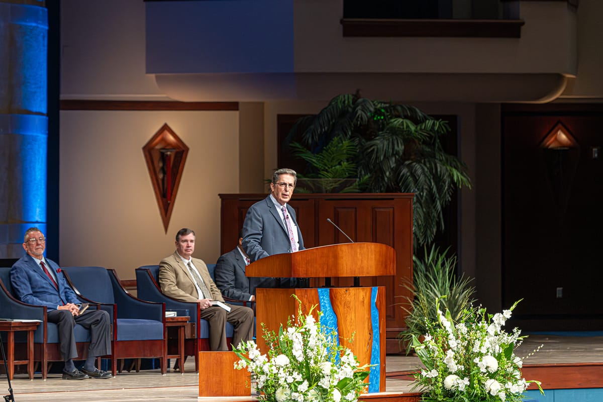 Dr. David Teis preaching