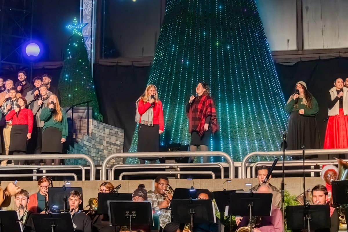 PCC Singers sang Christmas songs at Christmas Lights.