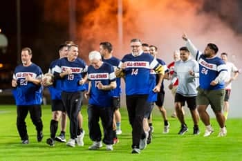 Staff and Faculty come together to participate in the Turkey Bowl 2023 Halftime show