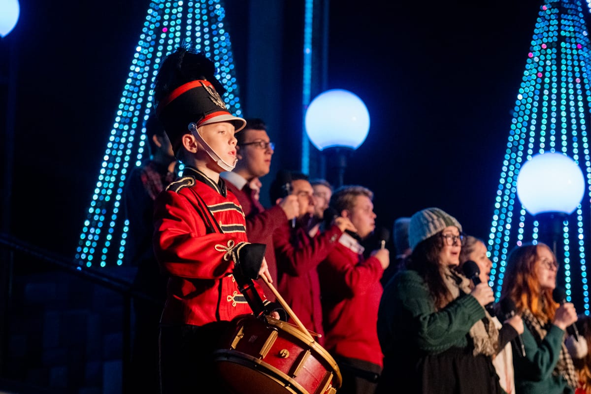 The Little Drummer Boy at Christmas Lights