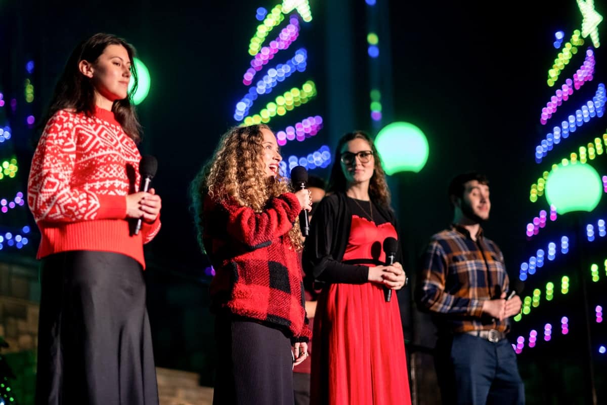 PCC singer sang Christmas songs at Christmas Lights.