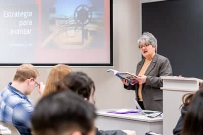 PCC Teacher teaches class as part of the PCC promise of quality education