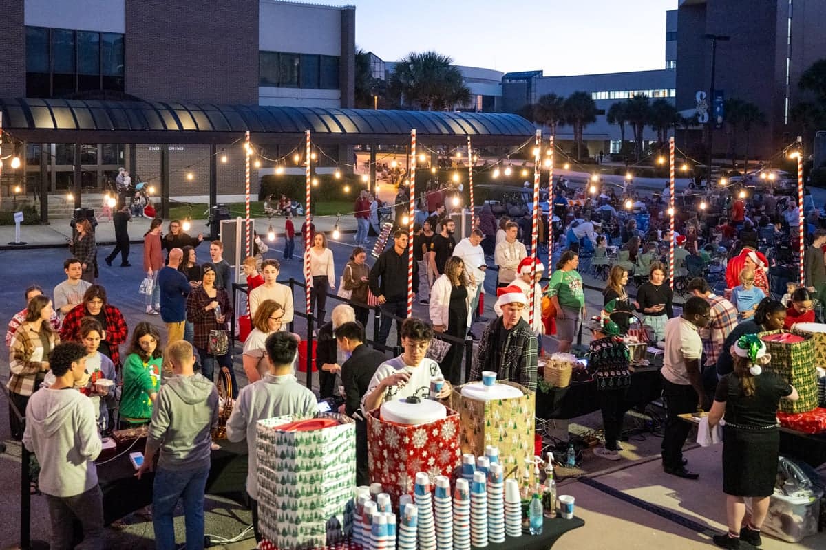 PCC students enjoy the Christmas Lights concessions before the show