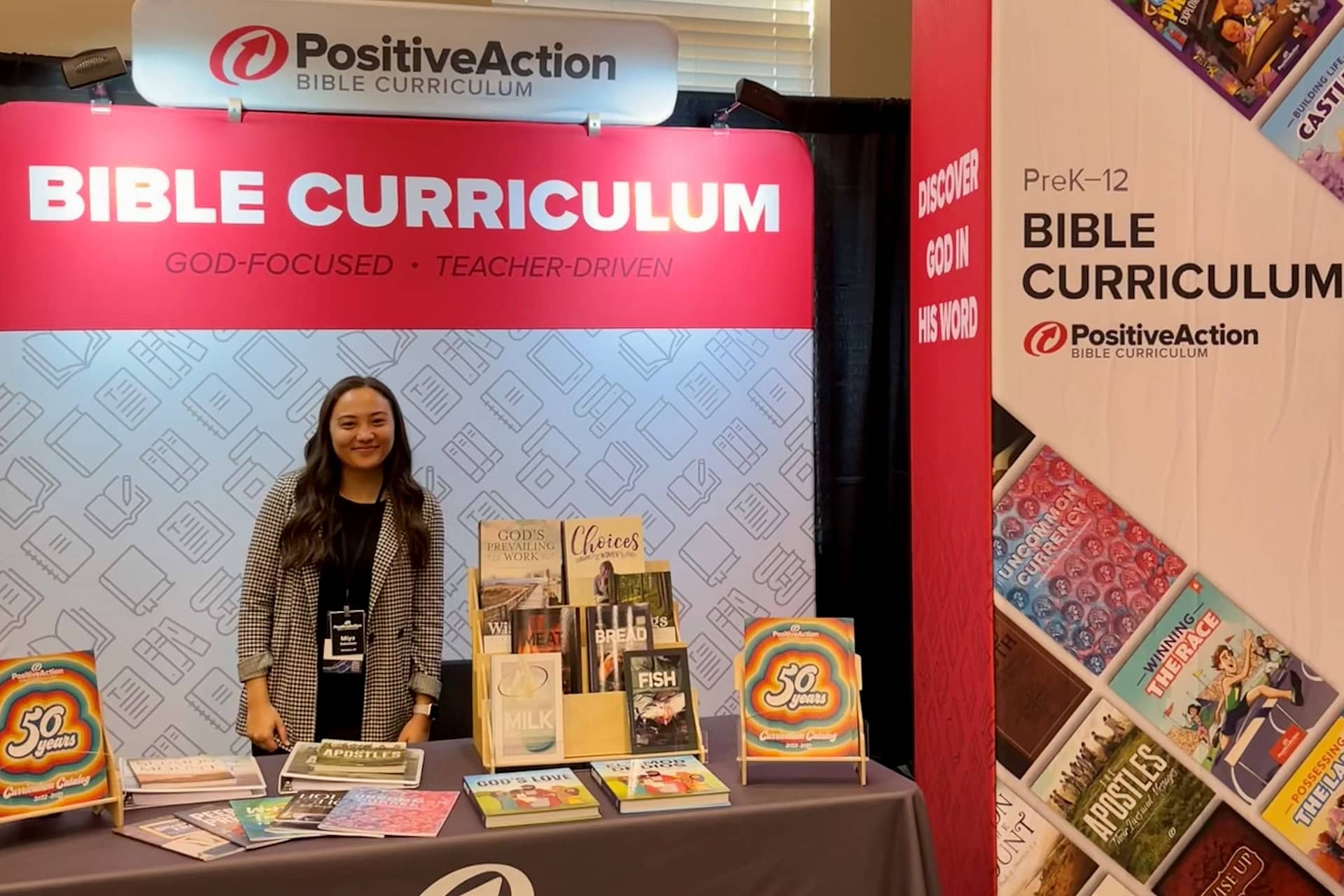 Alumni Miya Nakamura at Bible Curriculum convention