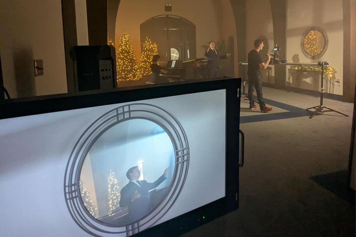 Monitor view of recording in progress