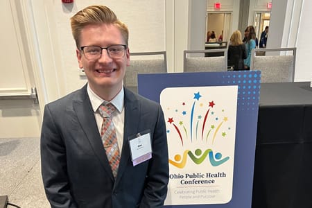 Alex Matthews at the Ohio Public Health Association Meeting