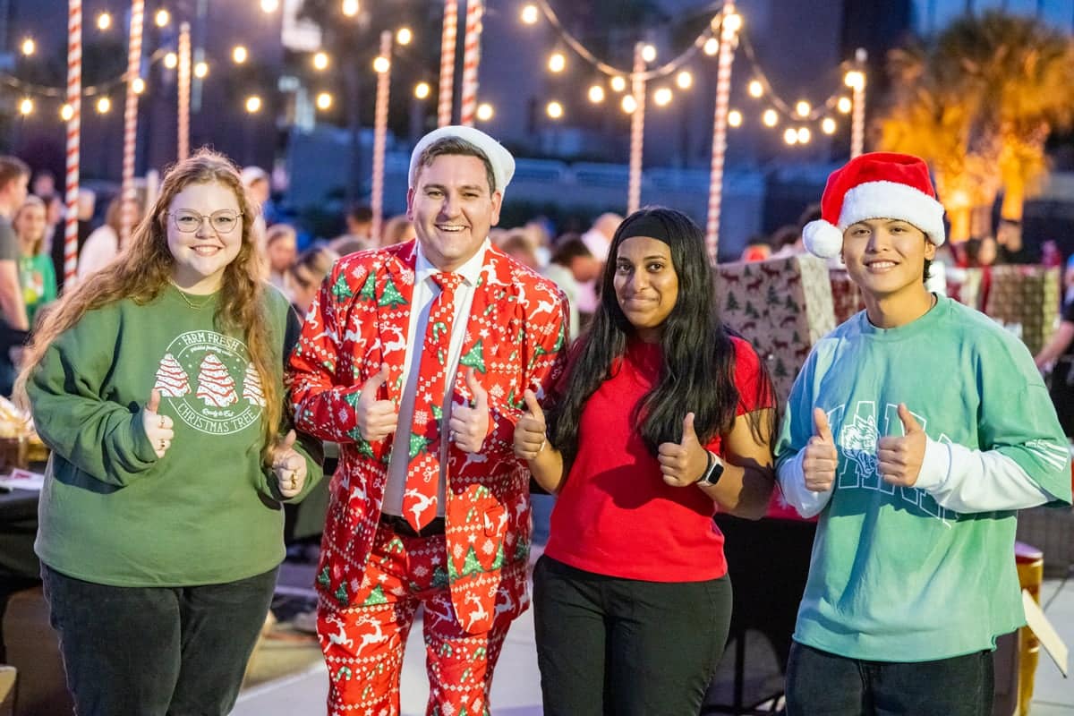 PCC students enjoy the Christmas Lights concessions before the show