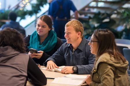 PCC Students studying in the commons