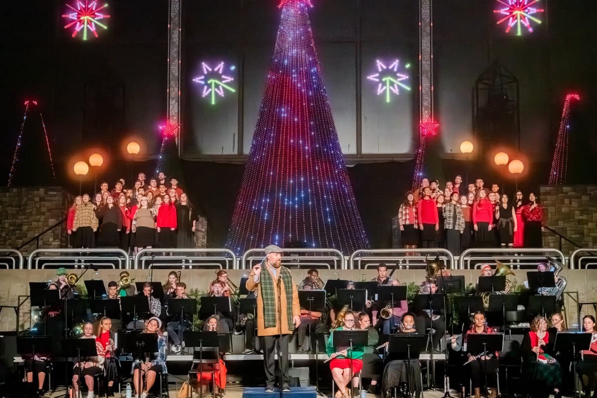 PCC's annual Christmas Lights show featured christmas songs and music and impressive light displays