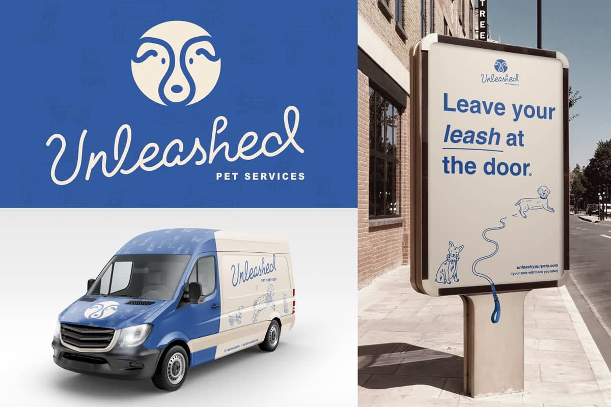Unleashed Pet Services Branding by Abby Lyons
