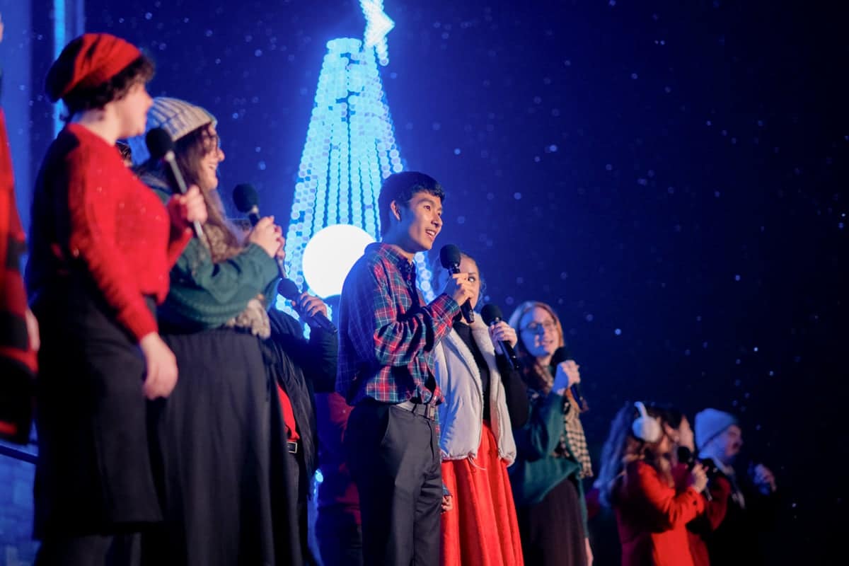 PCC Ensemble sang Christmas songs at Christmas Lights.